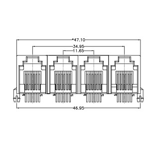SYT55211466IWA1DY1017  5521 1X4 6P6C RJ11
